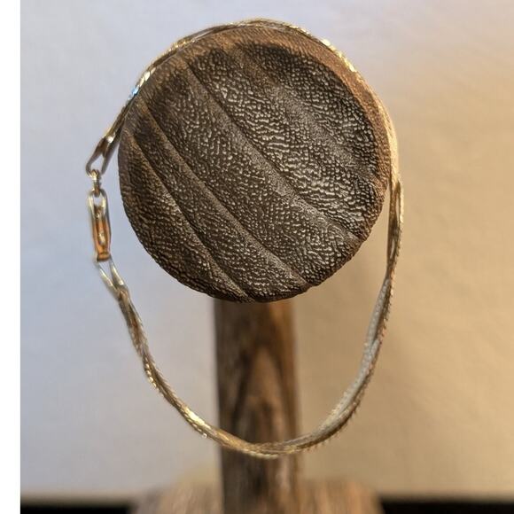 925 Italy Sterling Silver Braided Diamond Cut Herringbone Bracelet - Picture 3 of 7